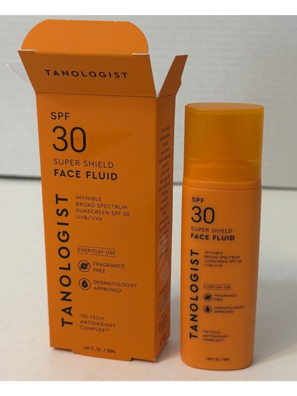 Tanologist Super Shield Face Fluid SPF 30 Broad Spectrum Sunscreen 1.69 oz NEW
